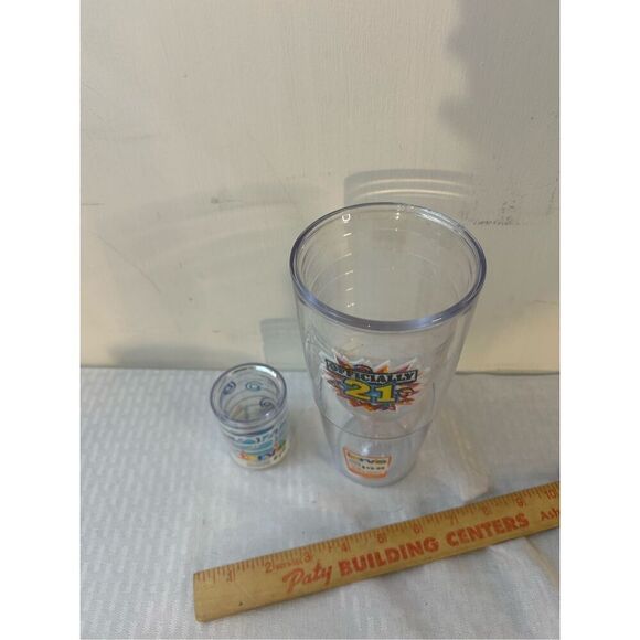 Tervis Happy Birthday "21" set  16 oz tumbler and shot glass new - Picture 2 of 5
